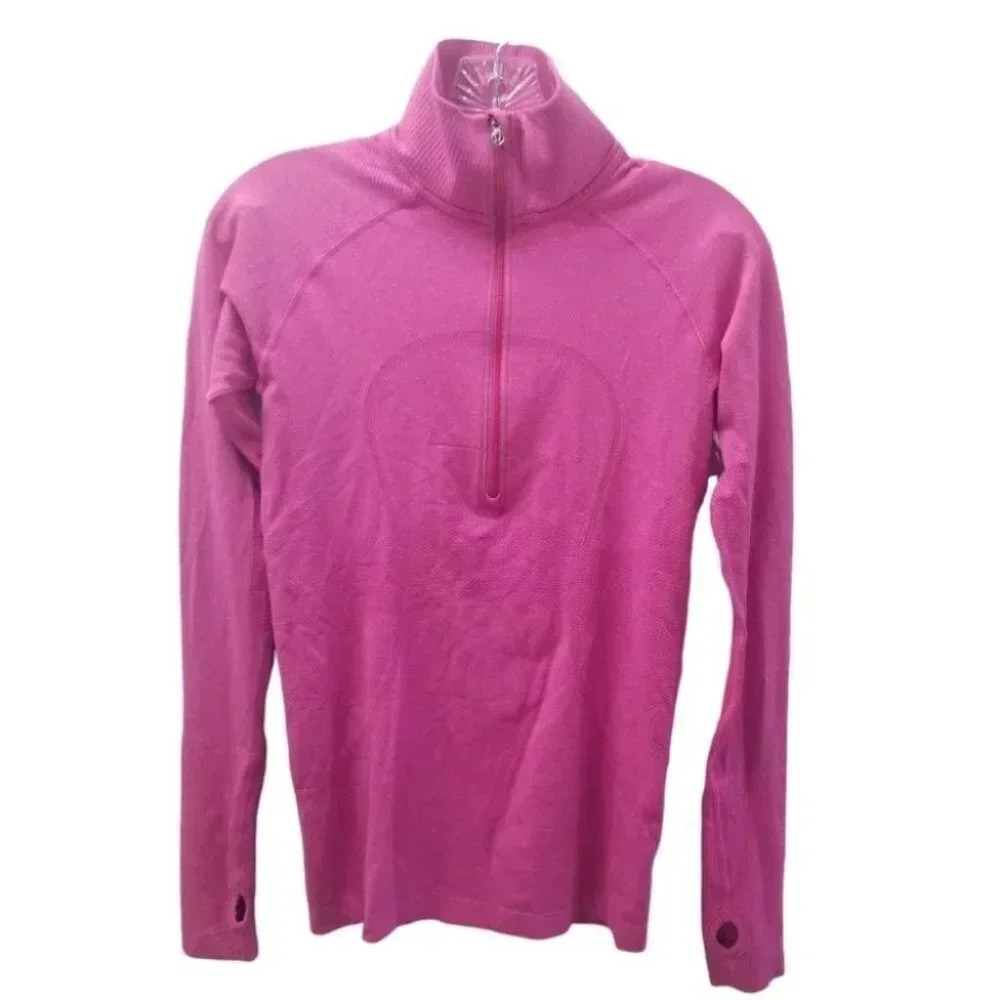 LULULEMON Swiftly 1/2 Zip Pink Pullover 6